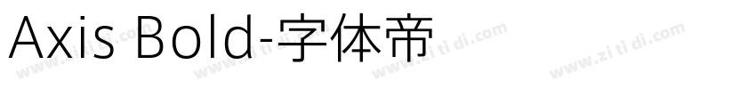 Axis Bold字体转换